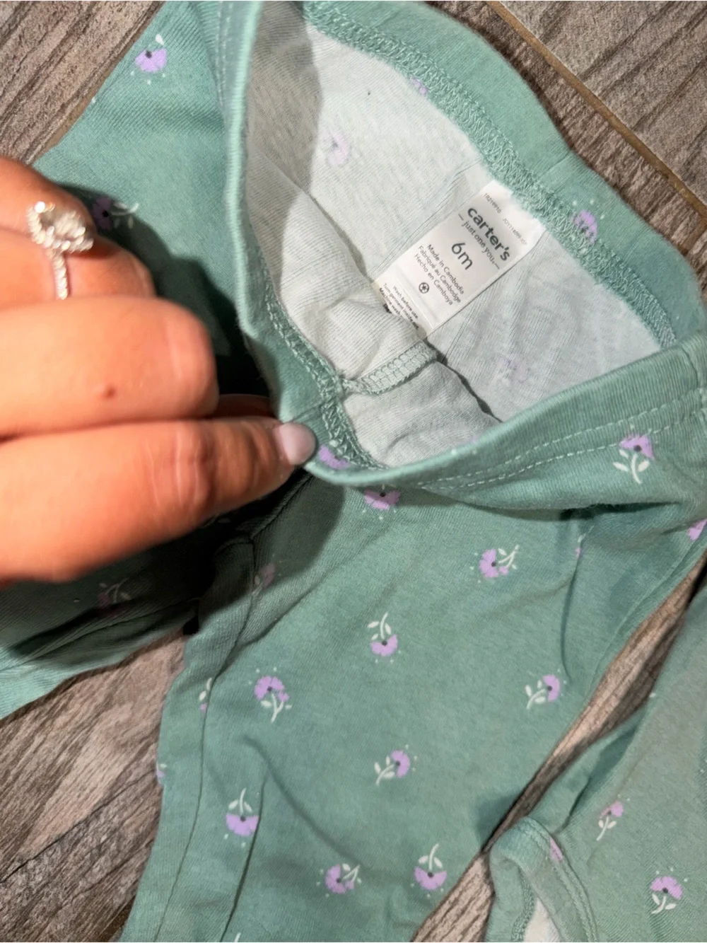 Carter's Green Floral Set